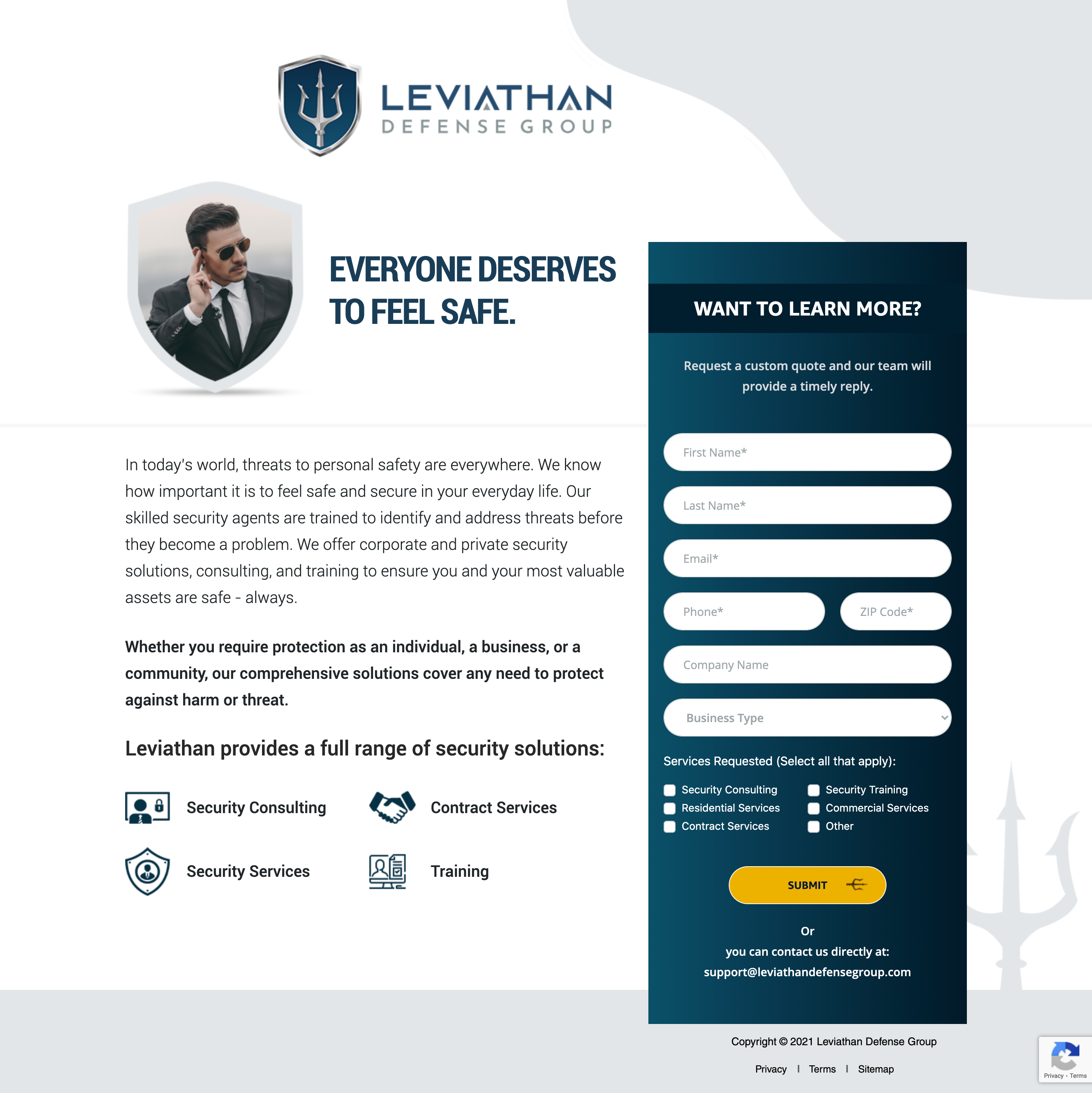 Leviathan Landing Page